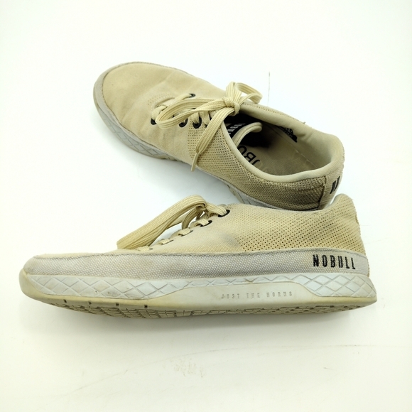 NoBull Canvas Trainer Sand Beige Low Top Sneakers Women's 7.5 - Picture 5 of 10